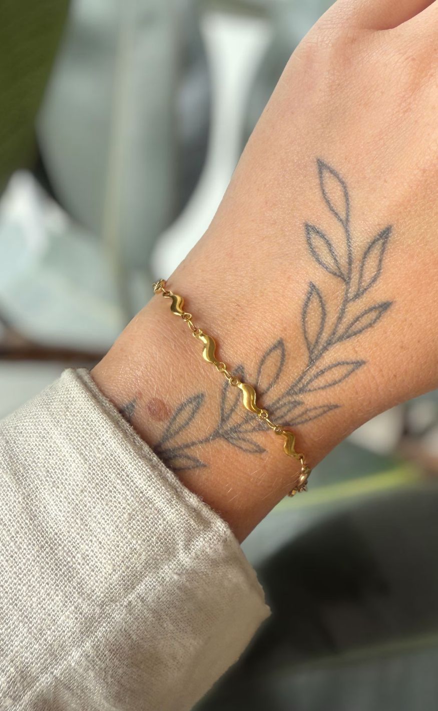 Smykkeli Copenhagen Armbånd - Wave - Gold Colour.