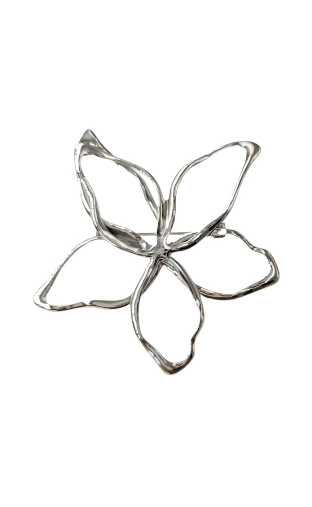 Smykkeli Copenhagen Broche - Flower - Silver Colour