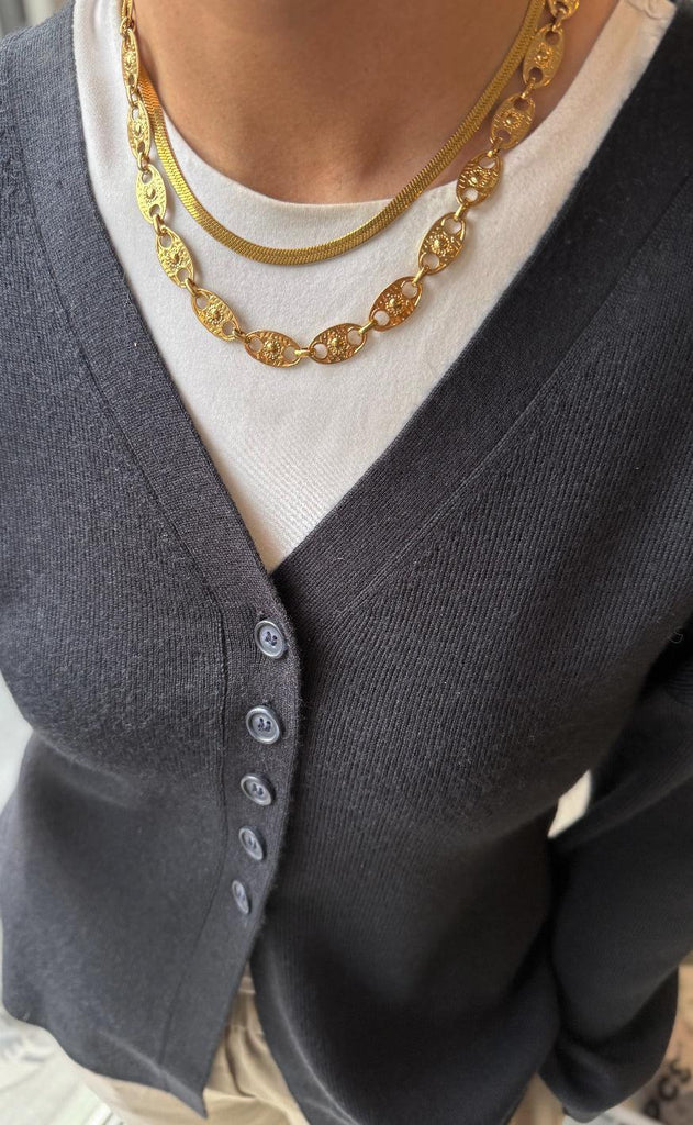 Smykkeli Copenhagen Halskæde - Chicago - Gold Colour