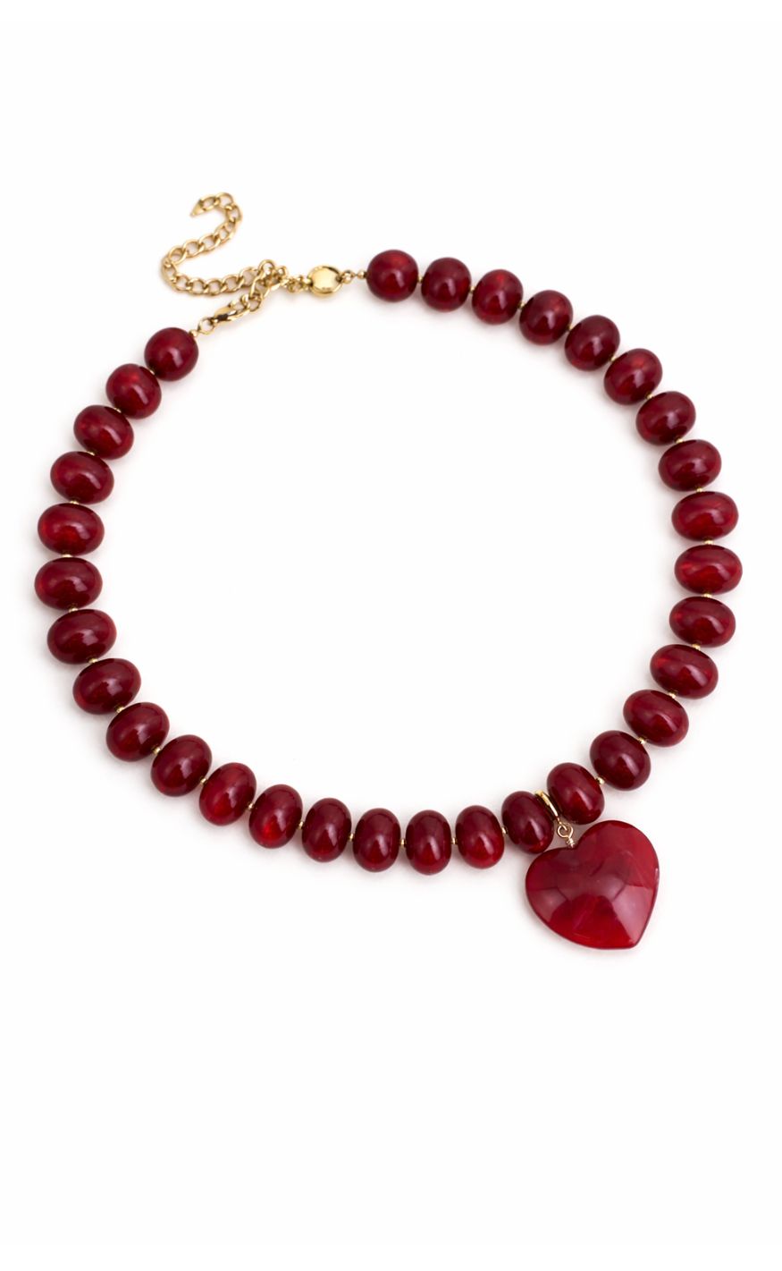 Smykkeli Copenhagen Halskæde - Chunky Darling - Bordeaux