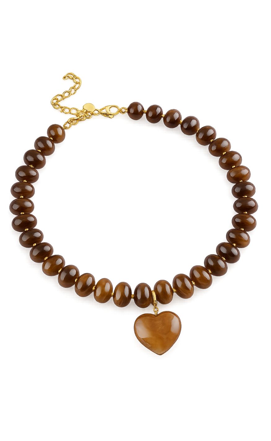 Smykkeli Copenhagen Halskæde - Chunky Darling - Brown