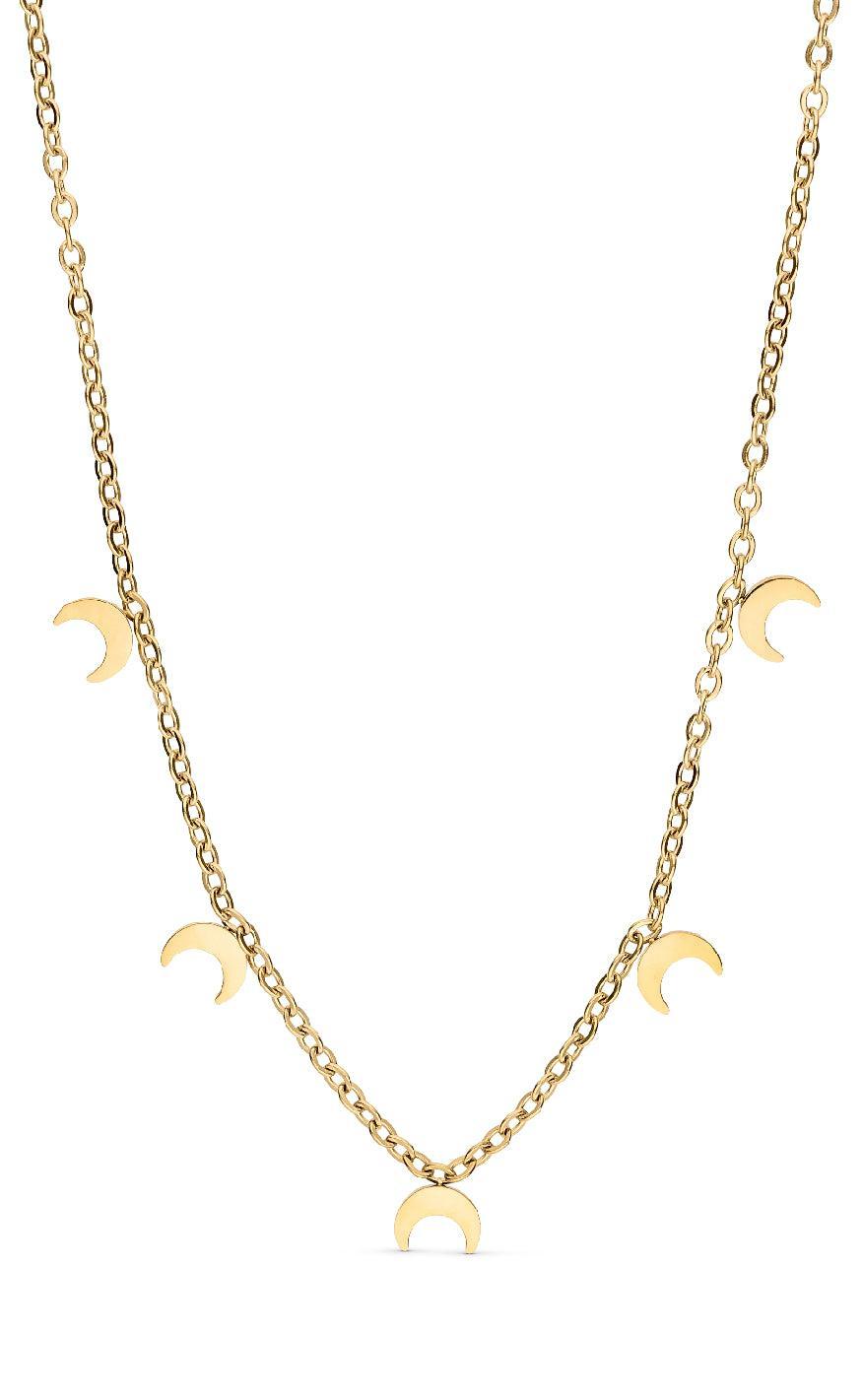Smykkeli Copenhagen Halskæde - Oslo Moon - Gold Colour