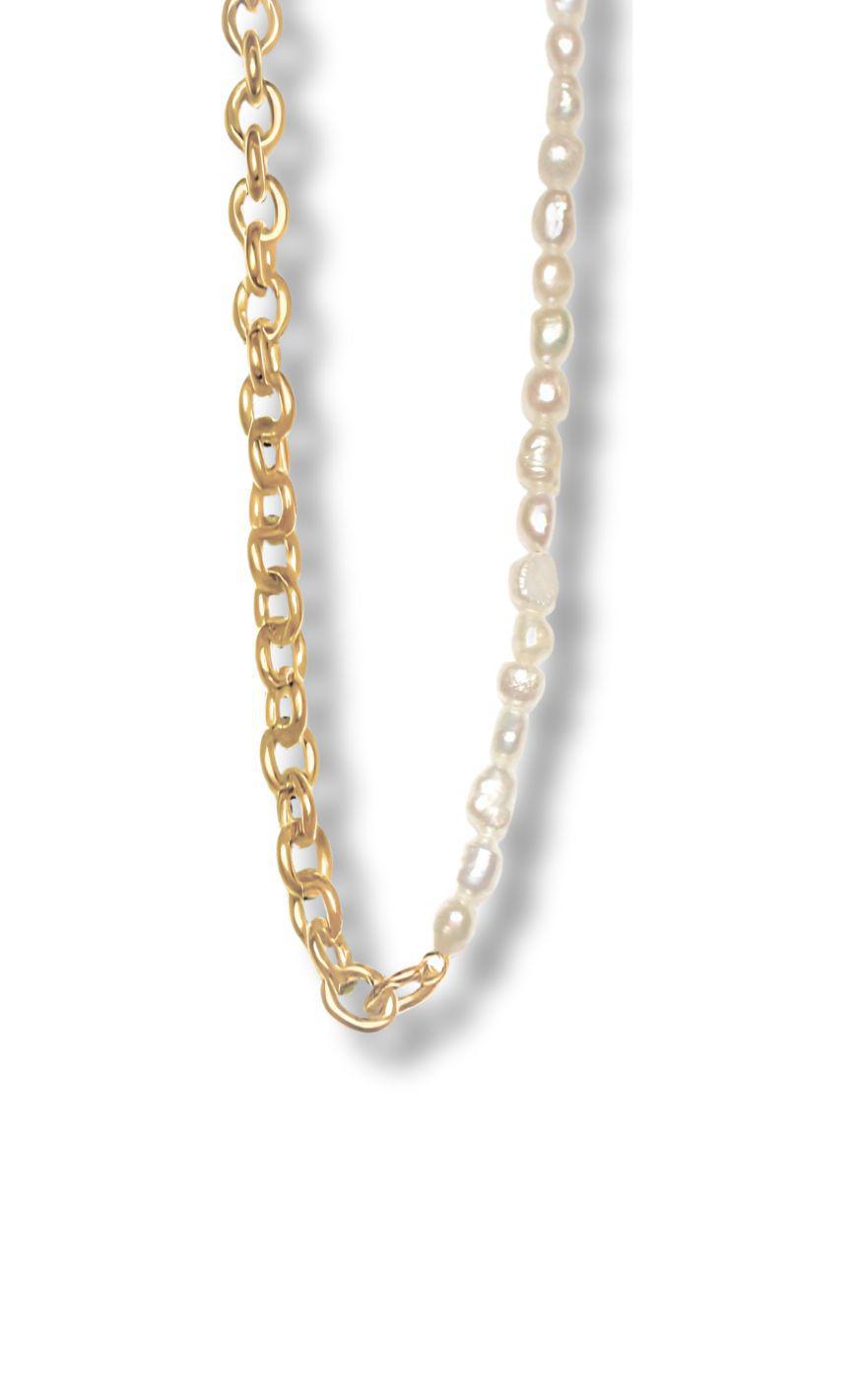 Smykkeli Copenhagen Halskæde - Paris - Gold Colour w. Freshwater Pearls