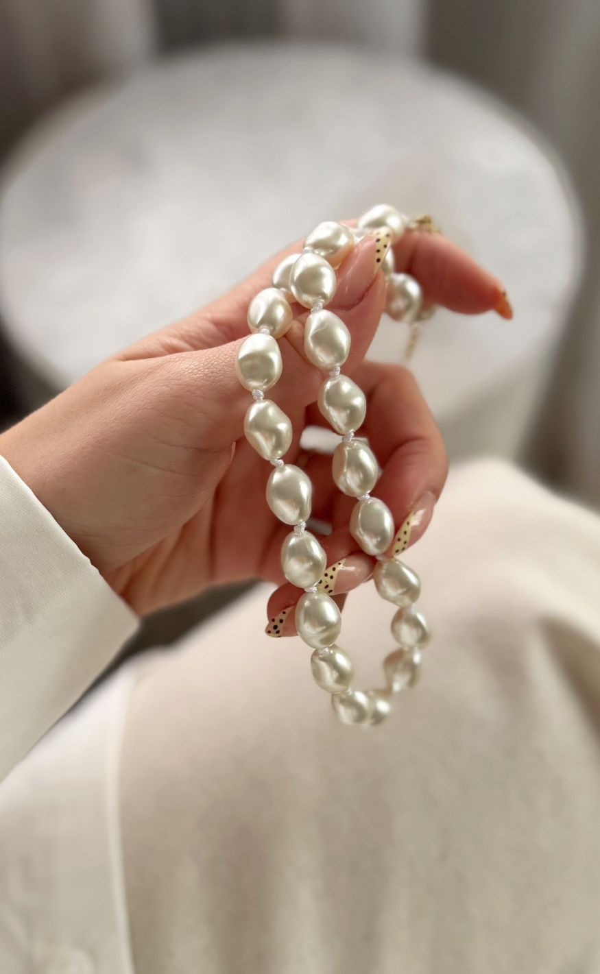 Smykkeli Copenhagen Halskæde - Pearl Babe - White Pearl