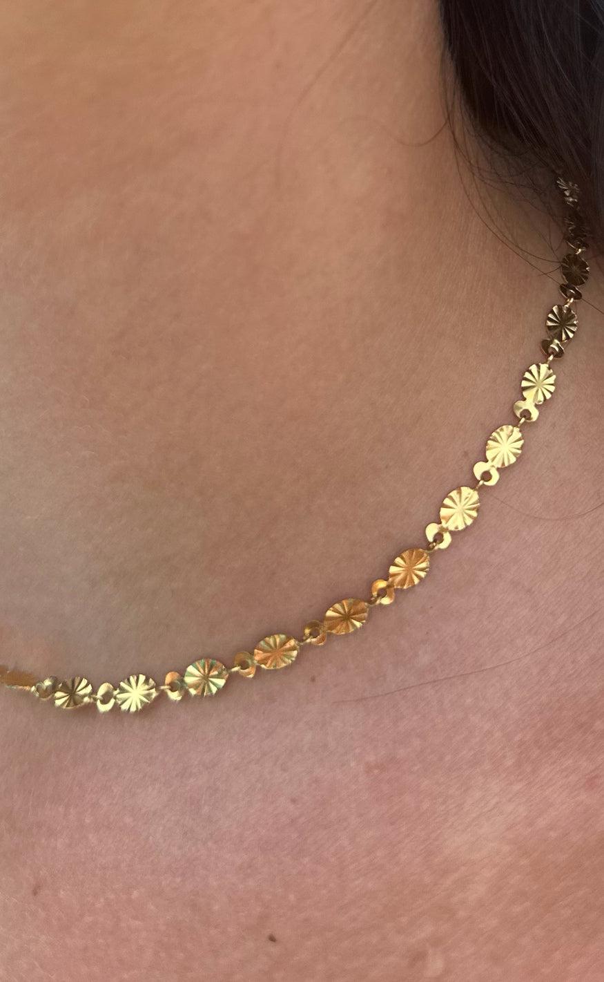 Smykkeli Copenhagen Halskæde - Varna Sun - Gold Colour