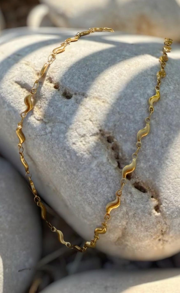 Smykkeli Copenhagen Halskæde - Wave - Gold Colour