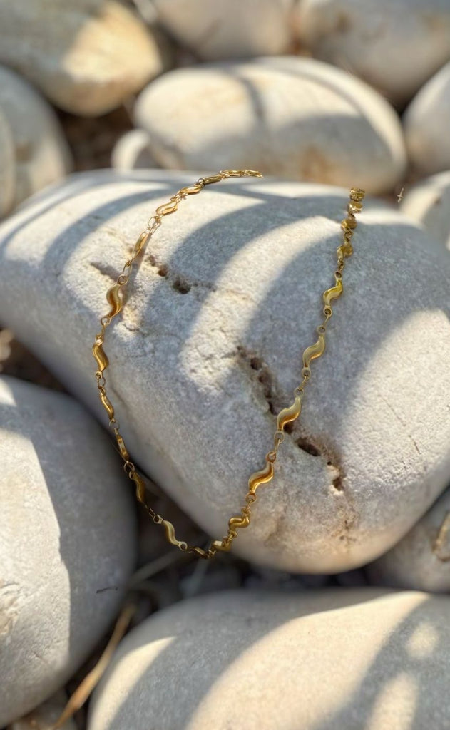 Smykkeli Copenhagen Halskæde - Wave - Gold Colour