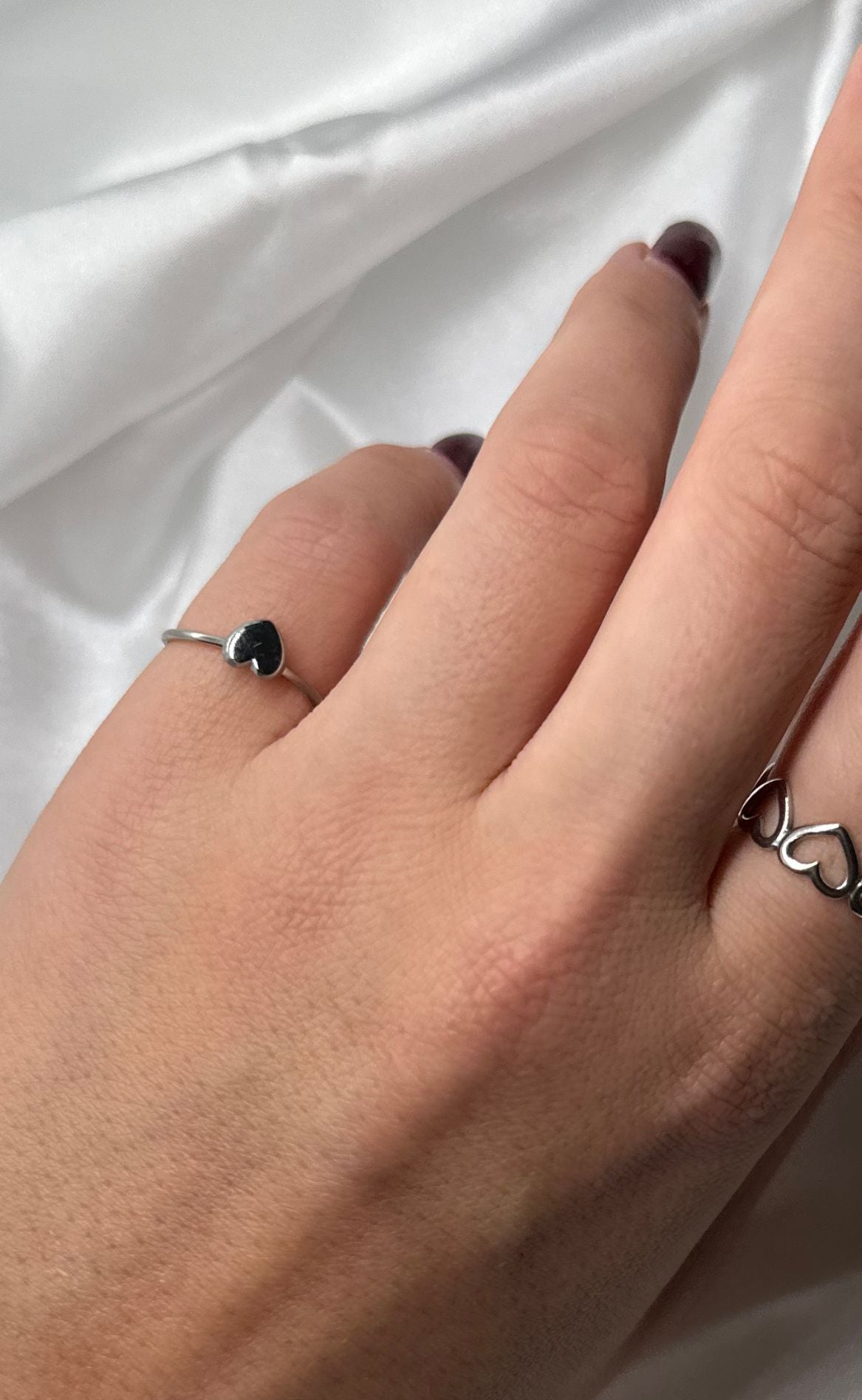 Smykkeli Copenhagen Lillefinger Ring - Houston Heart - Silver Colour