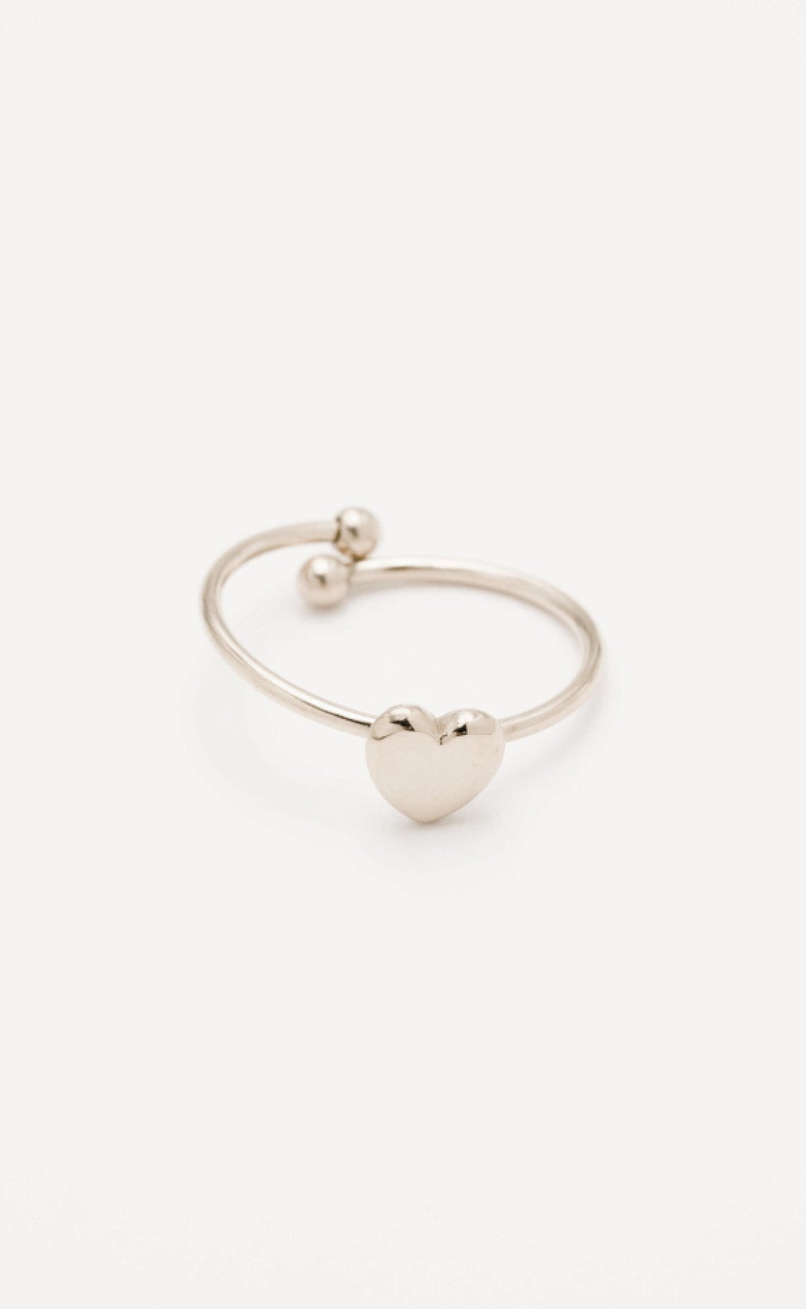 Smykkeli Copenhagen Lillefinger Ring - Houston Heart - Silver Colour