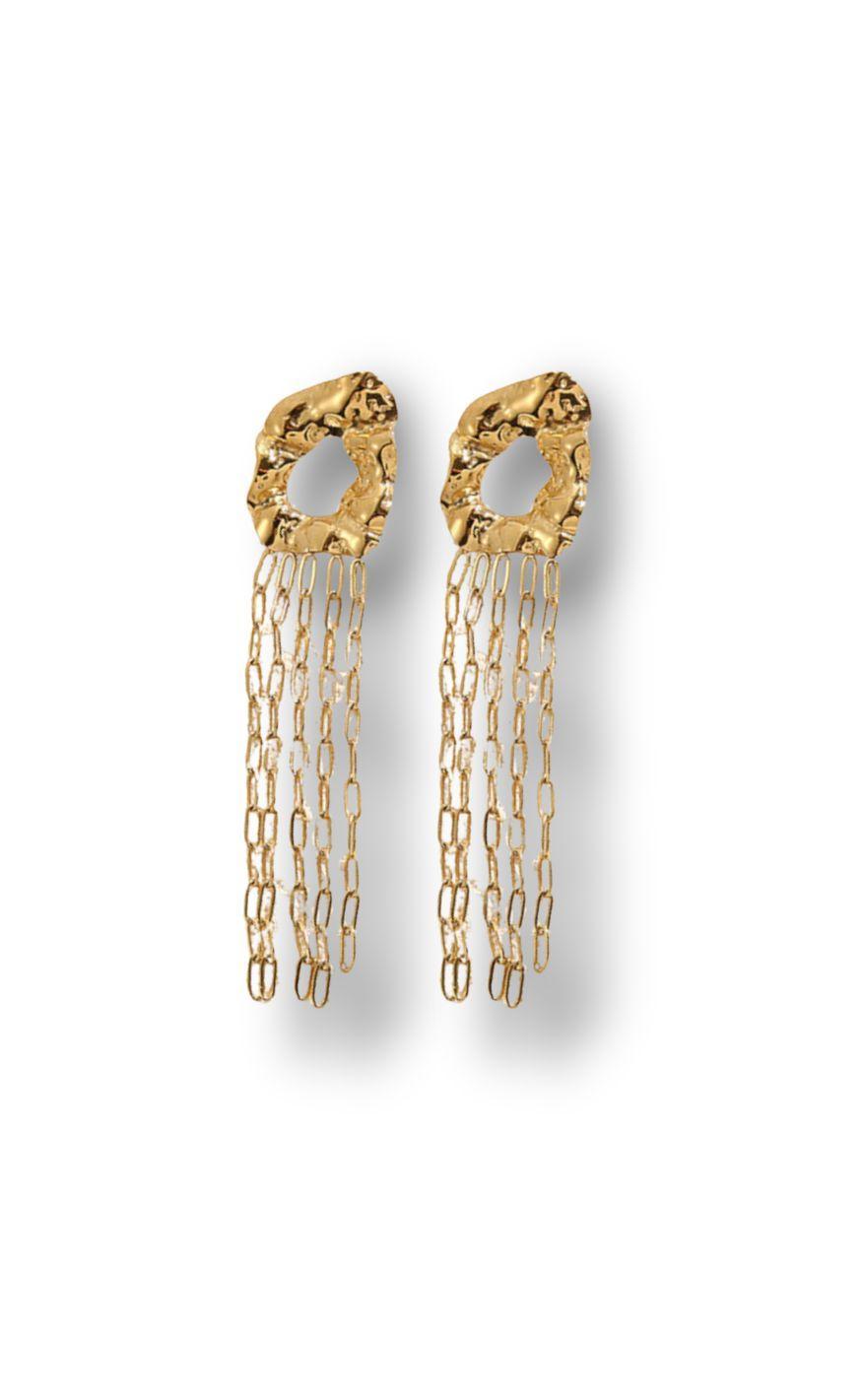 Smykkeli Copenhagen Øreringe - Augusta Long - Gold Colour
