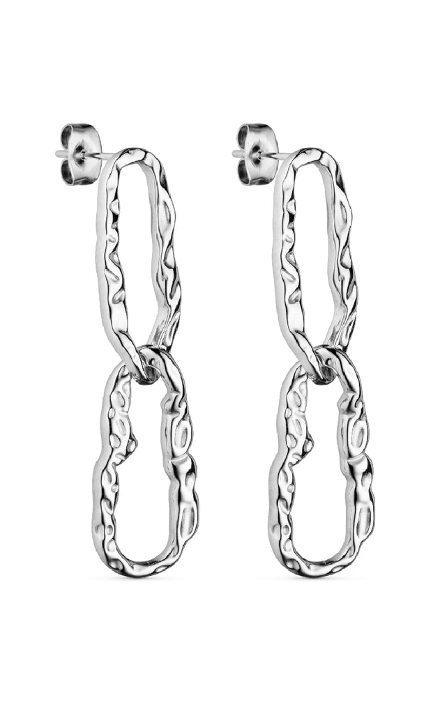 Smykkeli Copenhagen Øreringe - Cairo - Silver Colour Hammered