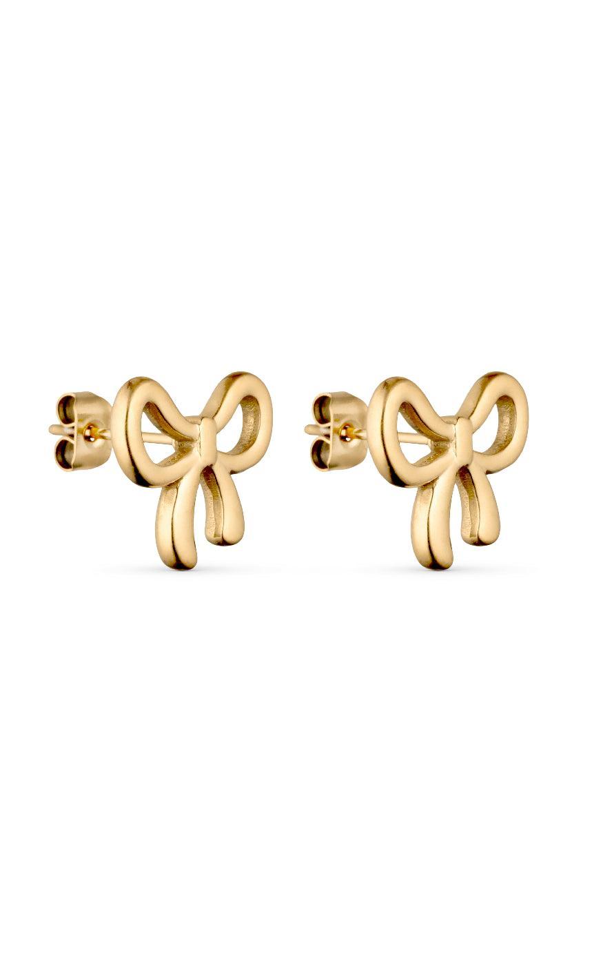 Smykkeli Copenhagen Øreringe - Las Vegas Bow - Gold Colour