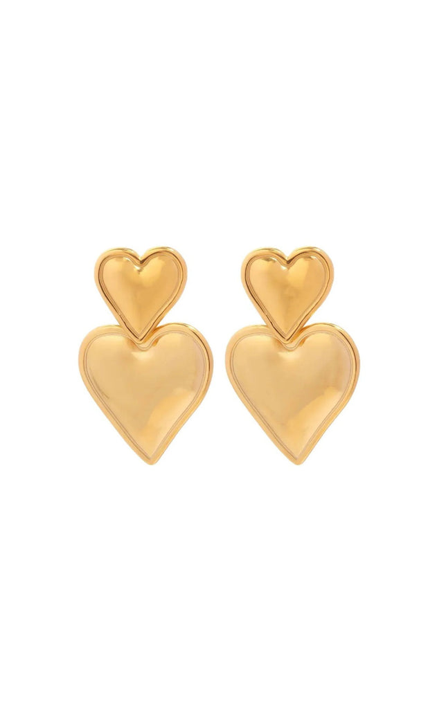 Smykkeli Copenhagen Øreringe - Marseille Heart - Gold Colour