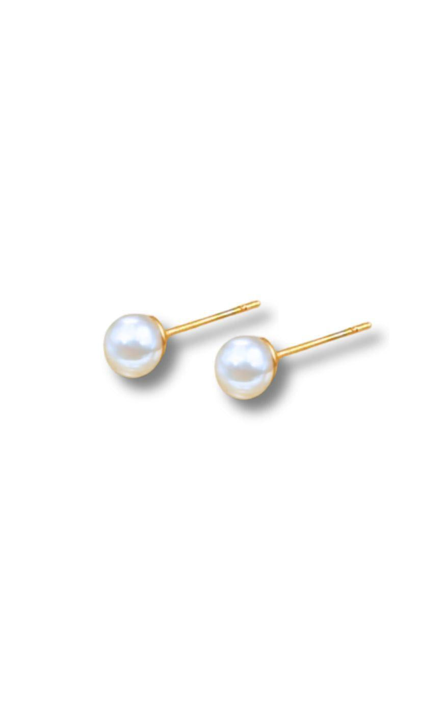 Smykkeli Copenhagen Øreringe - Mumbai - Gold Colour w. Pearl