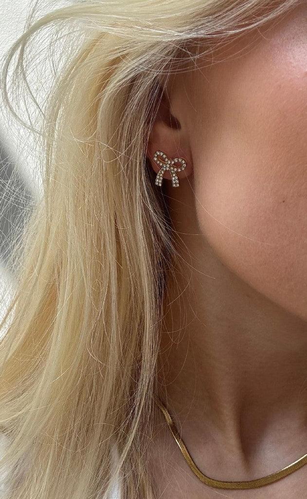 Smykkeli Copenhagen Øreringe - Nara Bow - Gold Colour