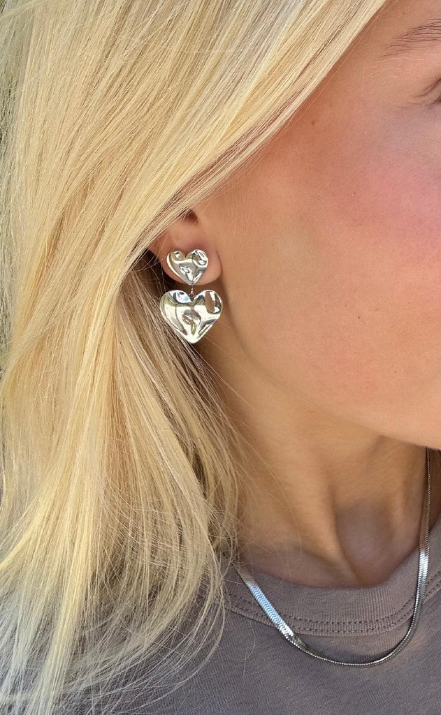 Smykkeli Copenhagen Øreringe - Odessa Heart - Silver Colour