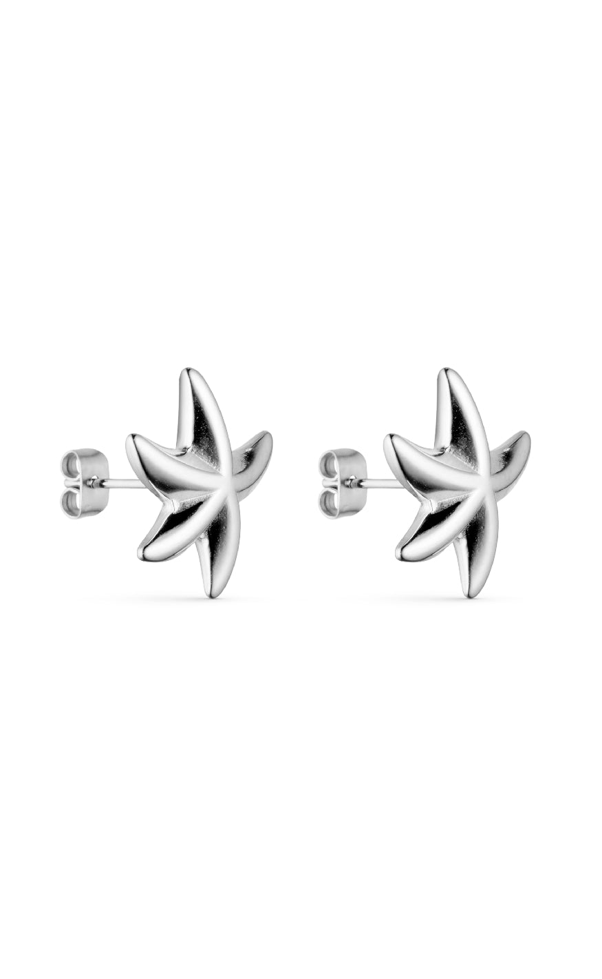 Smykkeli Copenhagen Øreringe - Starfish - Silver Colour