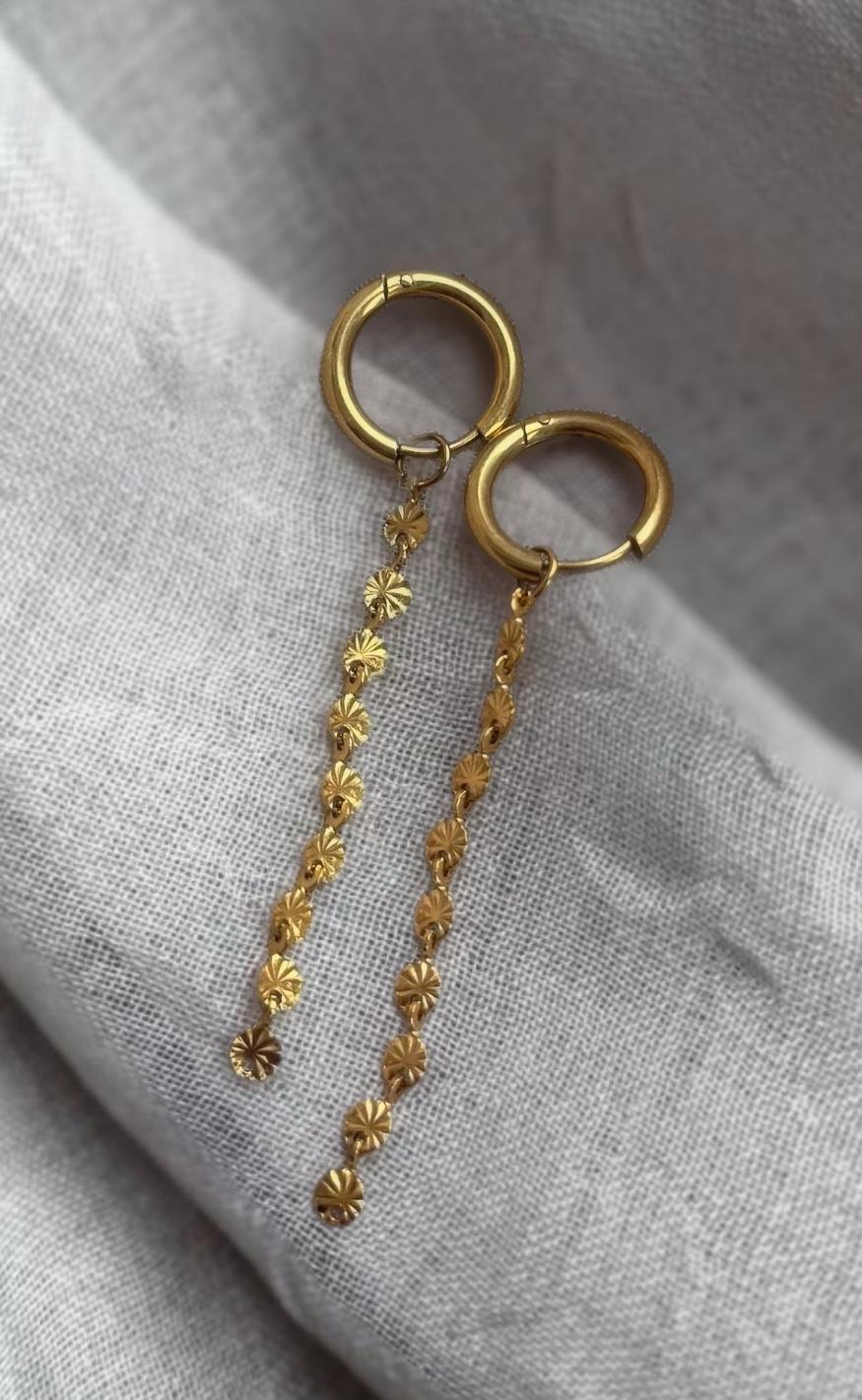 Smykkeli Copenhagen Øreringe - Sunny Long - Gold Colour