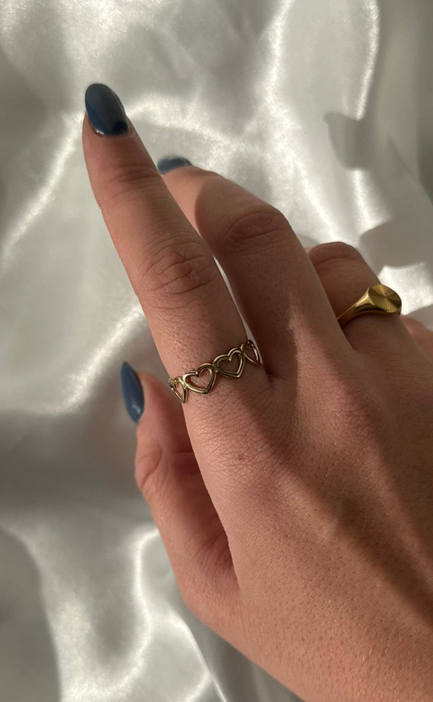 Smykkeli Copenhagen Ring - Berkeley Heart - Gold Colour