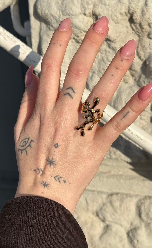 Smykkeli Copenhagen Ring - Emily Big - Gold Colour
