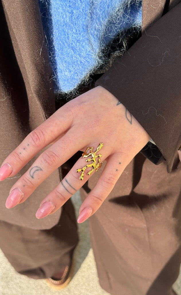Smykkeli Copenhagen Ring - Emily Big - Gold Colour