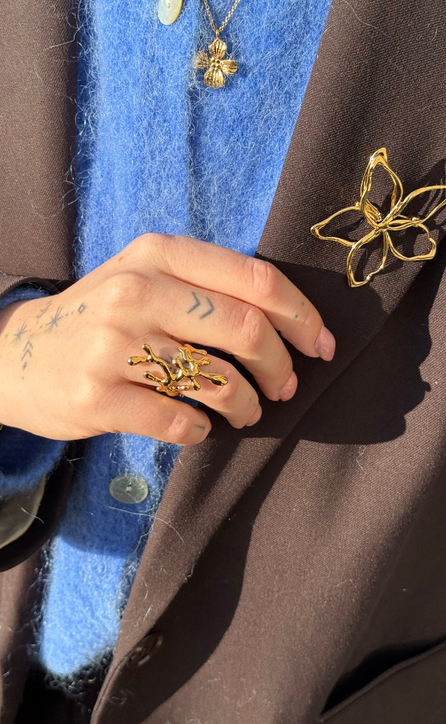 Smykkeli Copenhagen Ring - Emily Big - Gold Colour