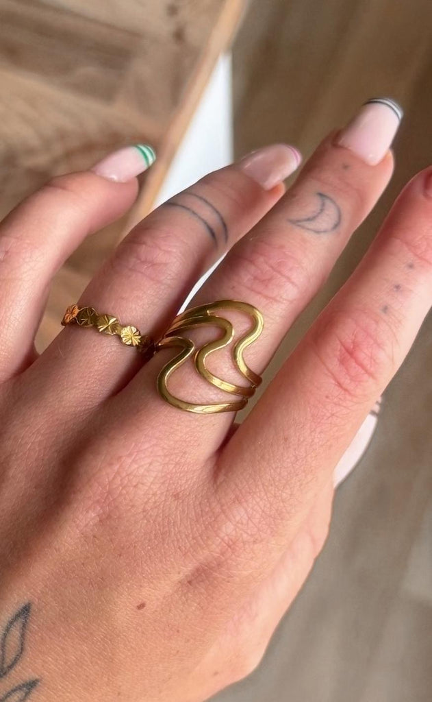 Smykkeli Copenhagen Ring - Emma Big - Gold Colour