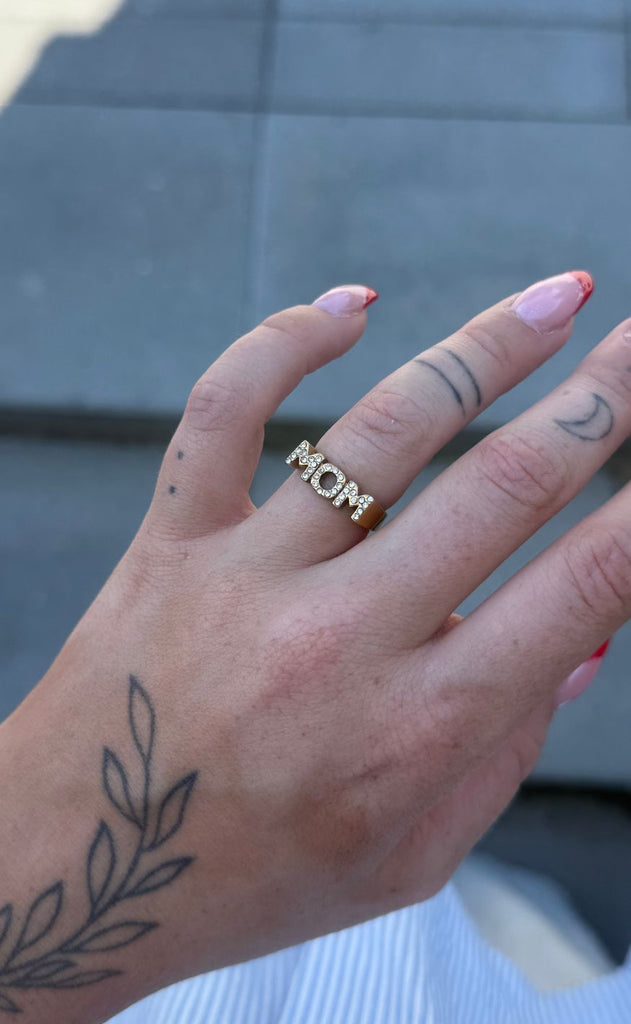 Smykkeli Copenhagen Ring - Glitter Mom - Gold Colour