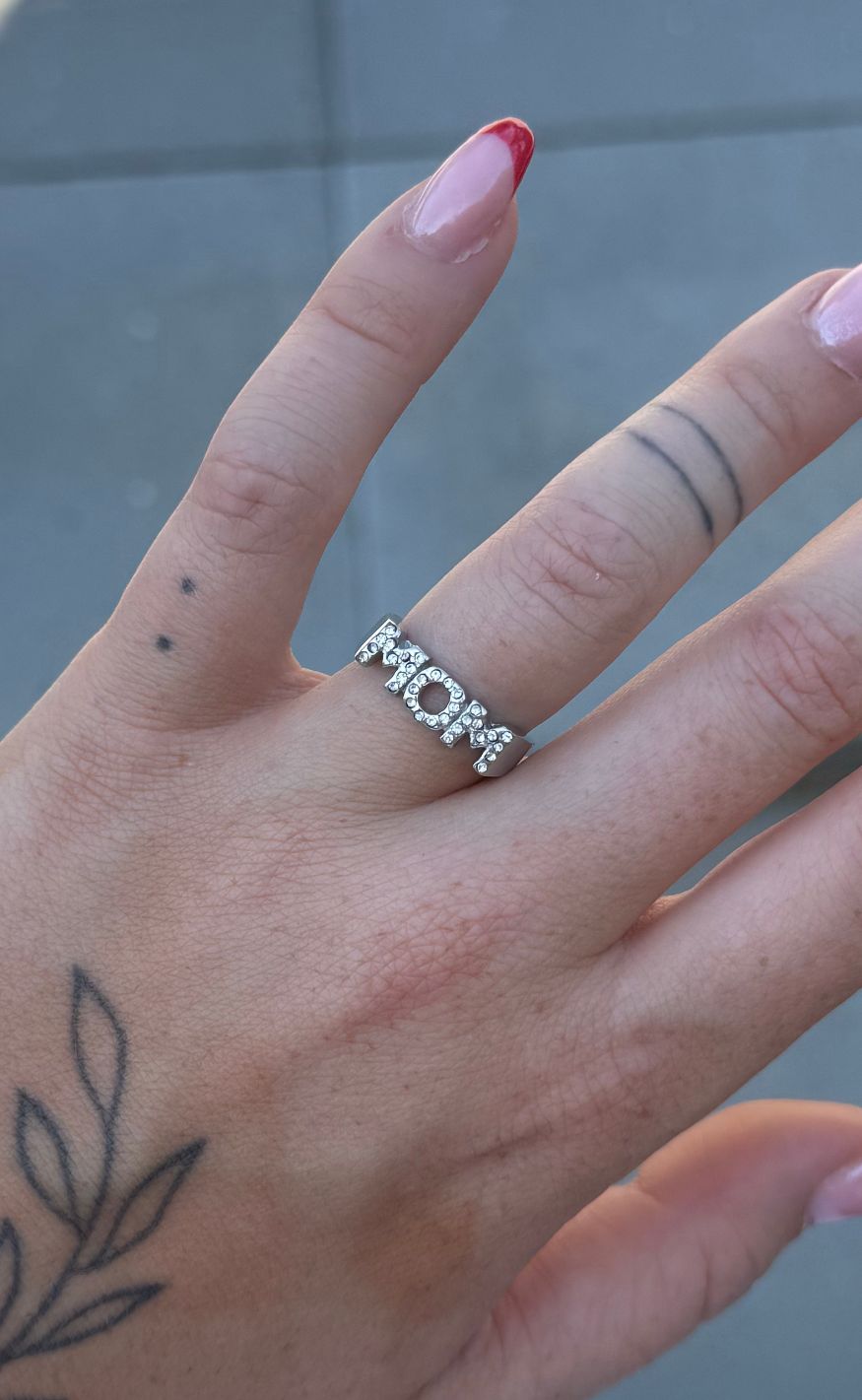 Smykkeli Copenhagen Ring - Glitter Mom - Silver Colour