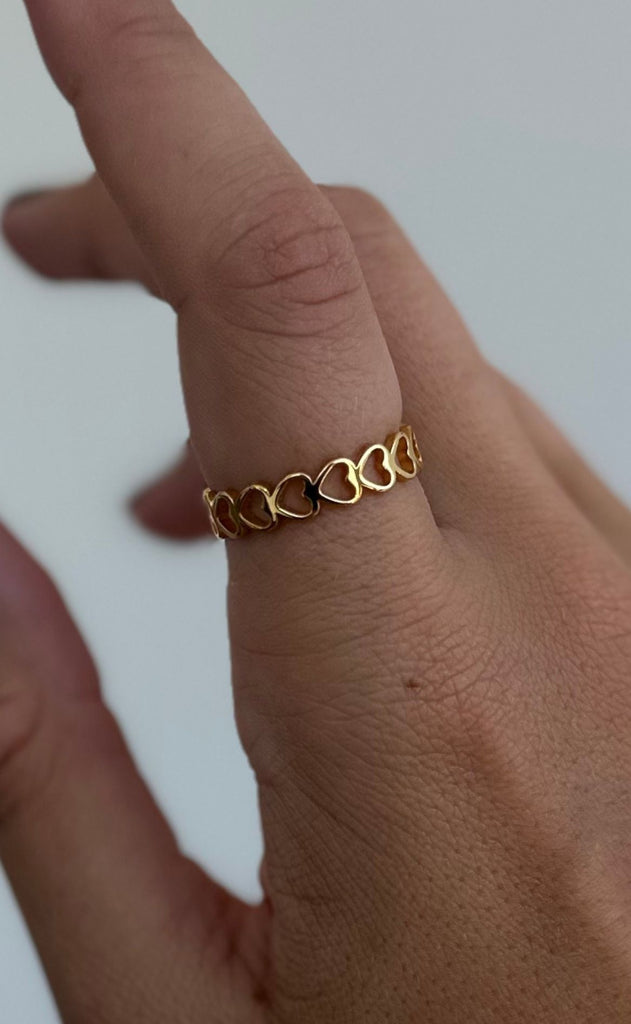 Smykkeli Copenhagen Ring - Hanna Heart - Golden Colour