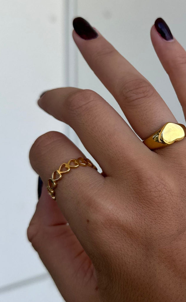 Smykkeli Copenhagen Ring - Hanna Heart - Golden Colour