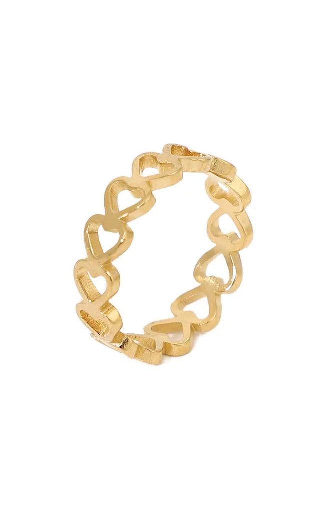 Smykkeli Copenhagen Ring - Hanna Heart - Golden Colour