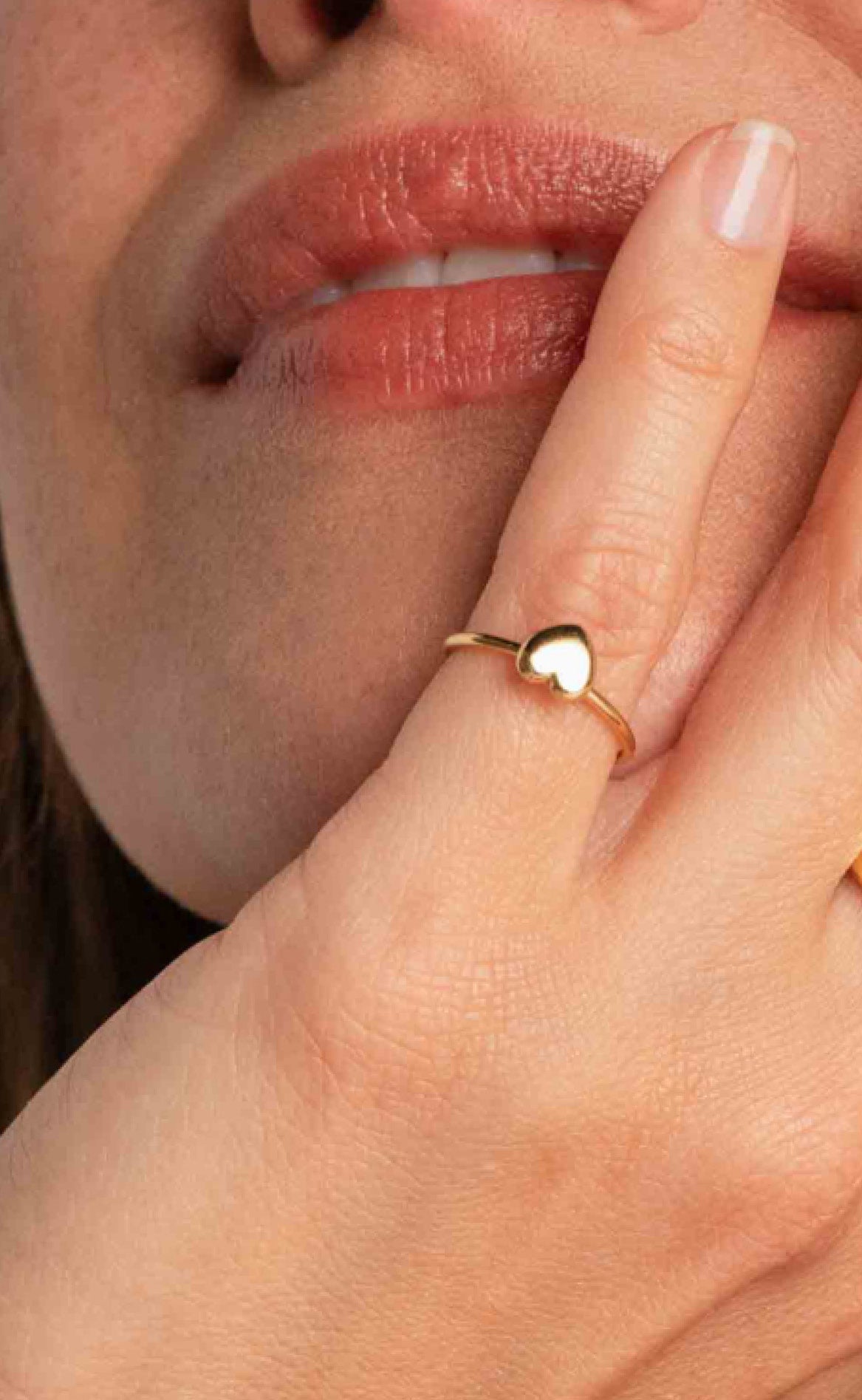 Smykkeli Copenhagen Ring - Houston Heart - Gold Colour