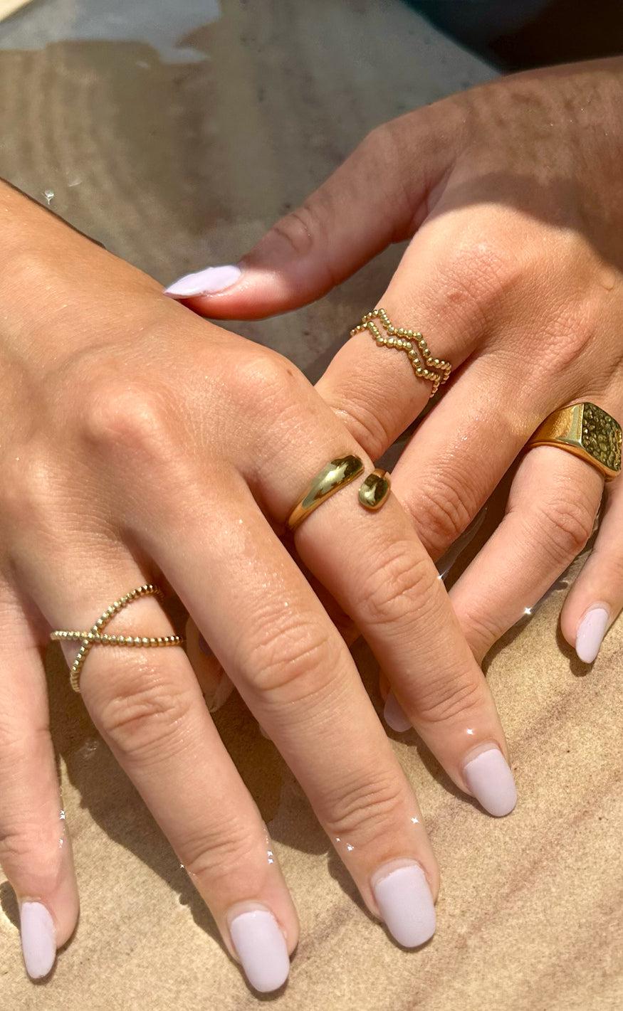Smykkeli Copenhagen Ring - Larisa - Gold Colour