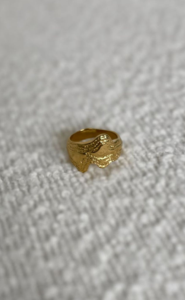 Smykkeli Copenhagen Ring - Line - Gold Colour