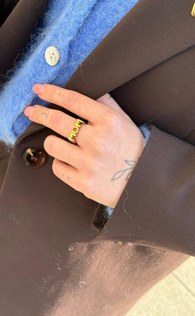 Smykkeli Copenhagen Ring - Mom - Golden