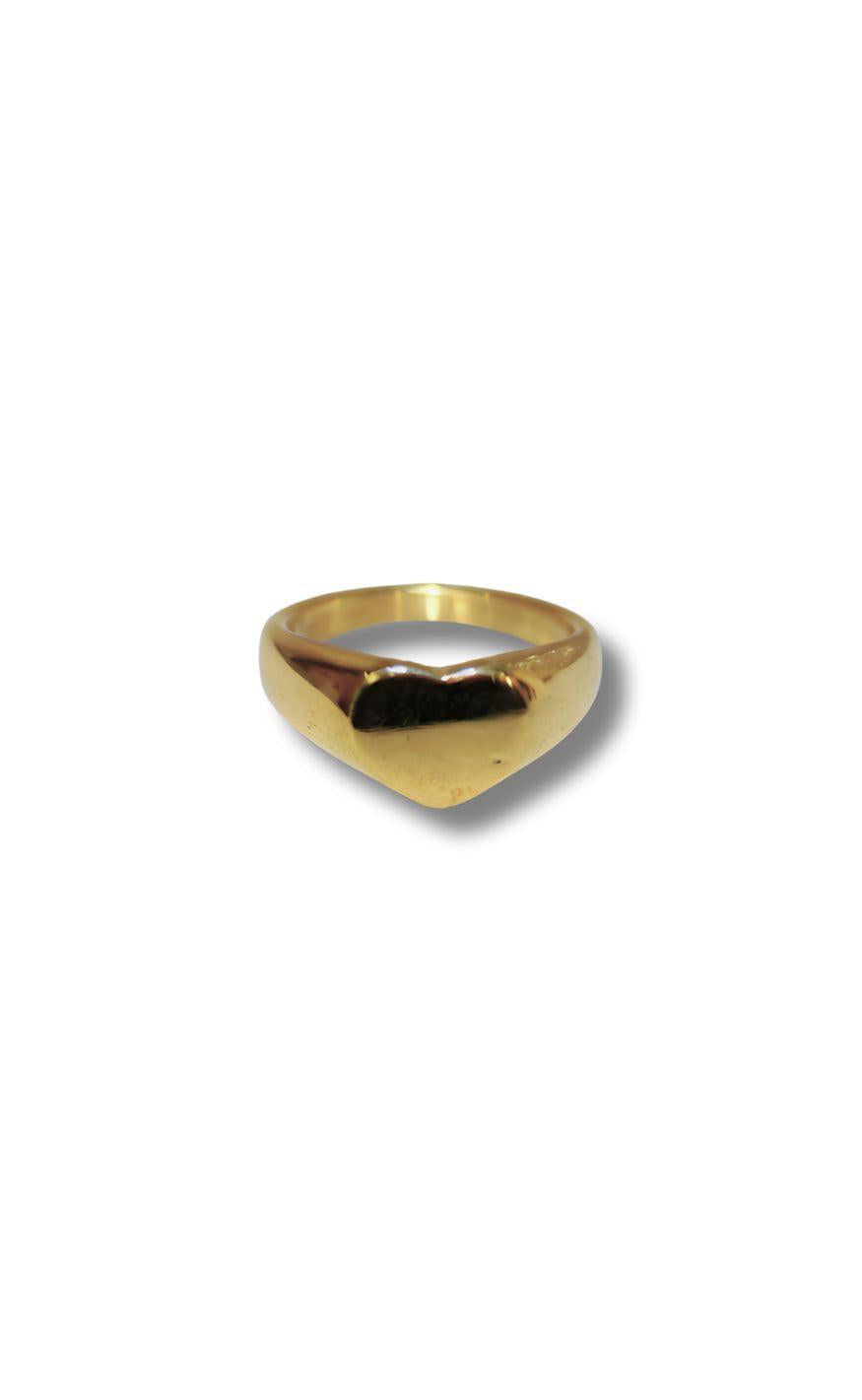 Smykkeli Copenhagen Ring - Small Heart - Gold Colour