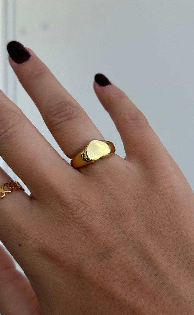 Smykkeli Copenhagen Ring - Small Heart - Gold Colour