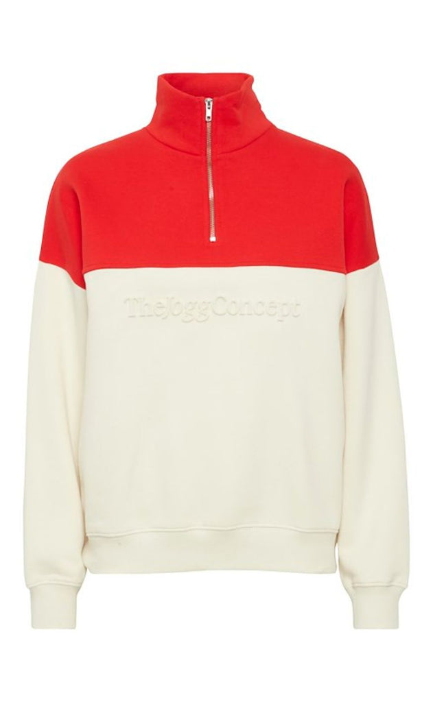 The Jogg Concept Sweatshirt - Sage - Racing Red Mix