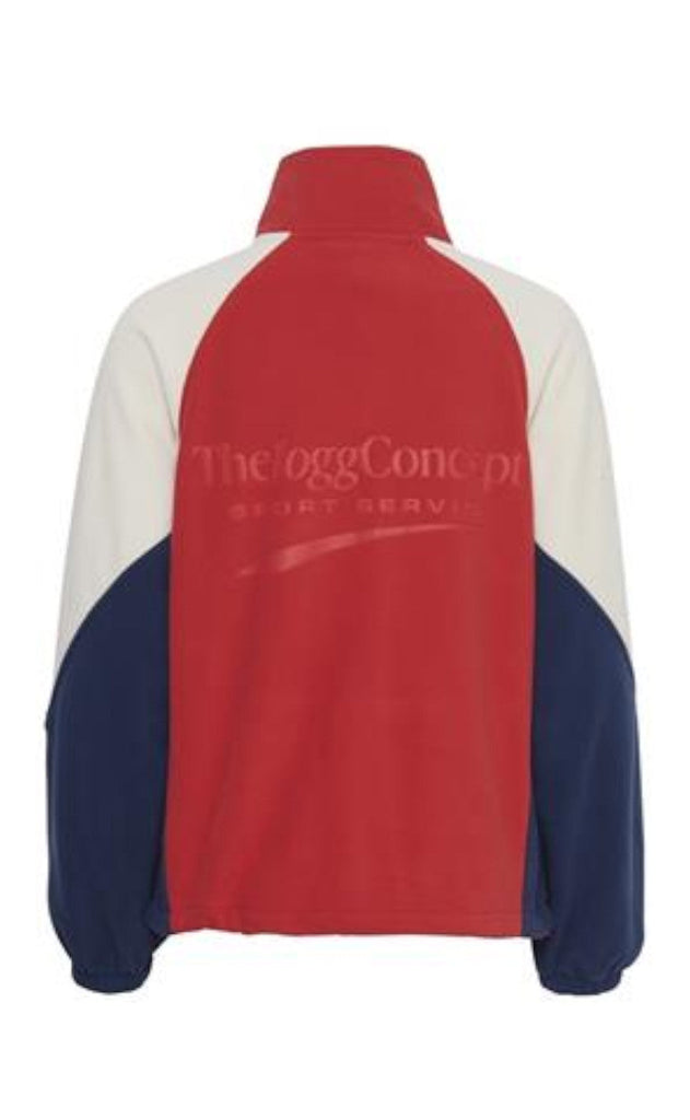 The Jogg Concept Trøje - Clay - Logo Halfzip - Racing Red Mix