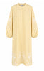 Say INA Copenhagen Kjole - Tilde Long - Yellow Striped W. Embroidery