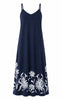 Say INA Copenhagen Kjole - Tilde Strap - Navy W. Embroidery