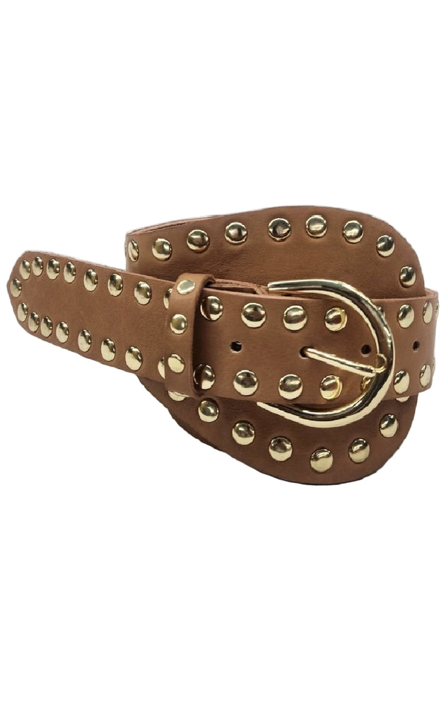 Tim & Simonsen Bælte - Dunja - Cognac/Gold