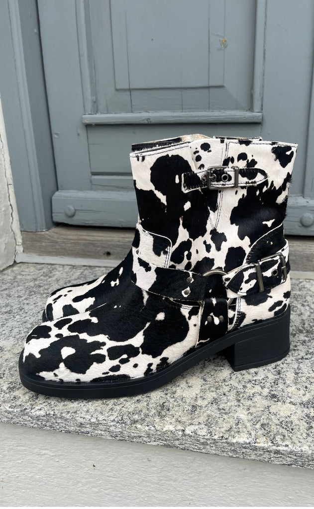 Tim & Simonsen Støvle - Lora Biker boot - Cow Hair On Negro