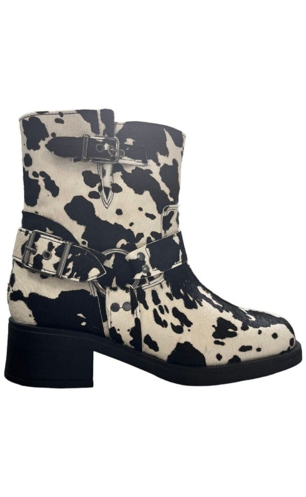 Tim & Simonsen Støvle - Lora Biker boot - Cow Hair On Negro