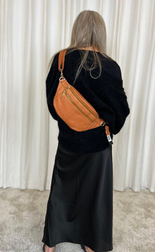 Tim & Simonsen Taske - Astrid Bumbag - Cognac / Gold