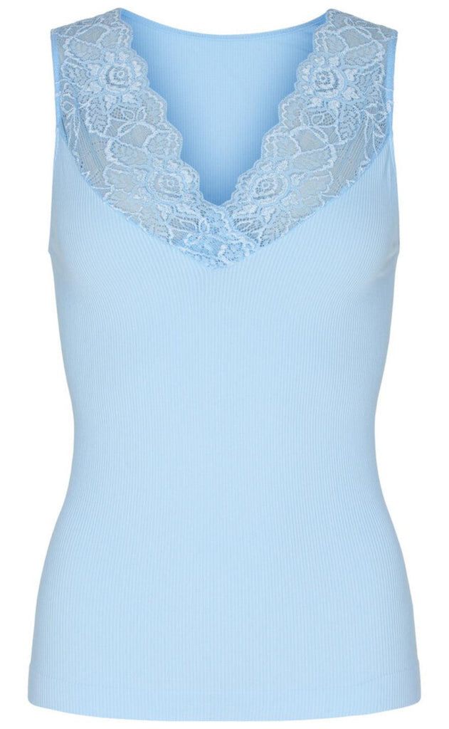 Tim & Simonsen Top - Belen V-Lace - Azzurro (vendbar)