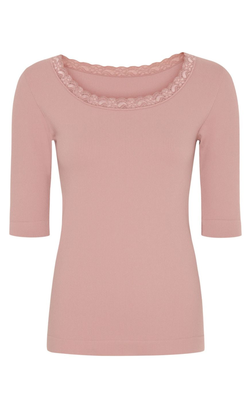 Tim & Simonsen Top - Frida SS - Antique/Rosa