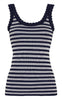 Tim & Simonsen Top - Isa Rib - Blu/Bianco