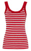 Tim & Simonsen Top - Isa Rib - Rosso/Bianco